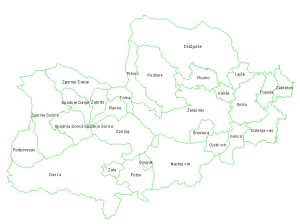 Meje naselij v Občini Železniki